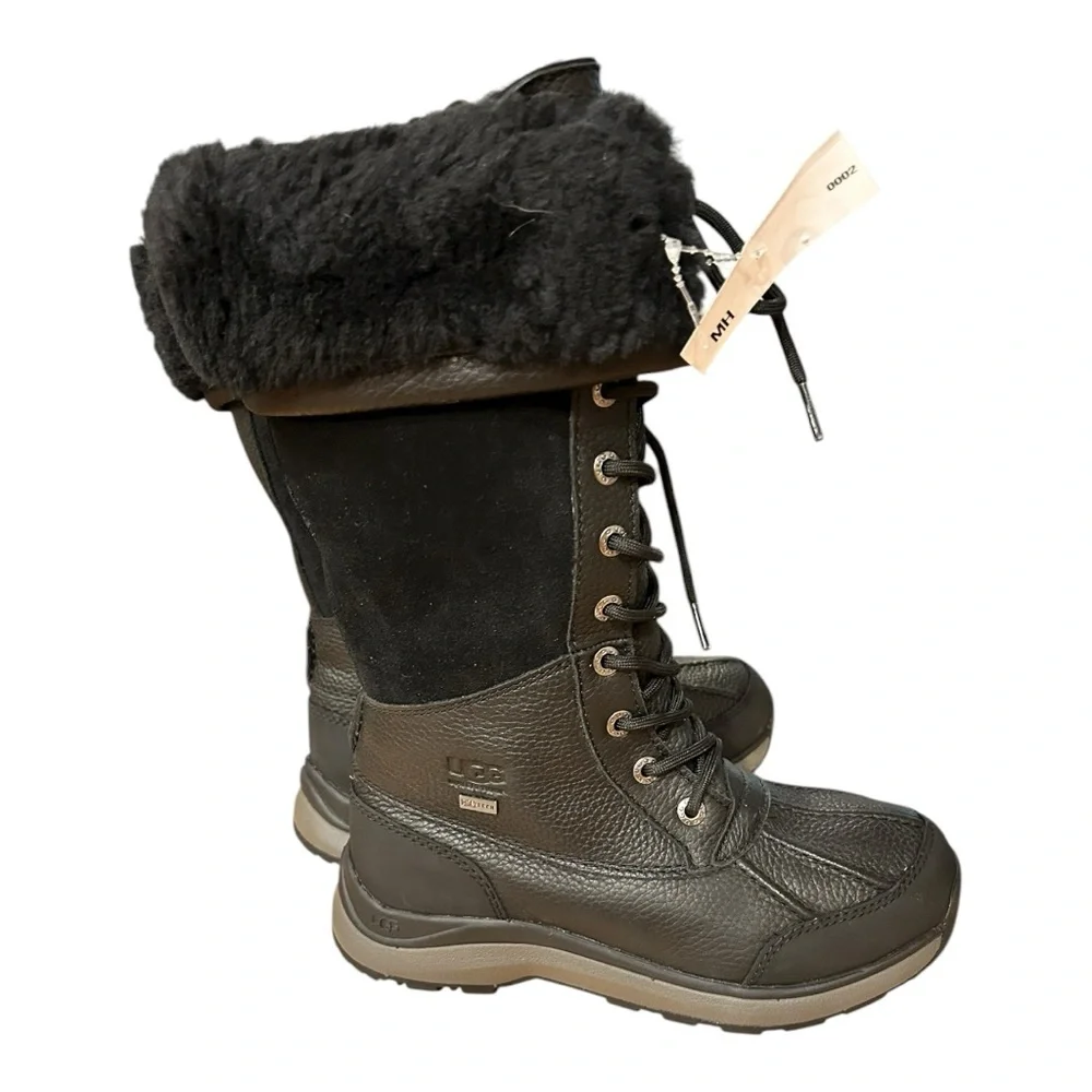 NWOT UGG ADIRONDACK III TALL BLACK WATERPROOF Boots 5.5